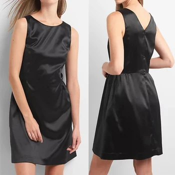 

2020 Summer Women Mini Tank Dress Casual Slim Solid Round Neck Sleeveless Backless Short Dress Elegant Party Vestidos Robe Mujer