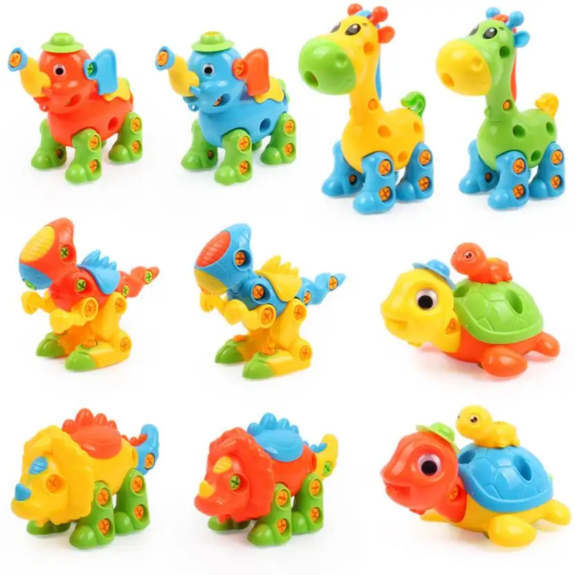 Rompecabezas educativo de aprendizaje temprano para niños, juego de bloques de plástico 3d de desmontaje para niños
