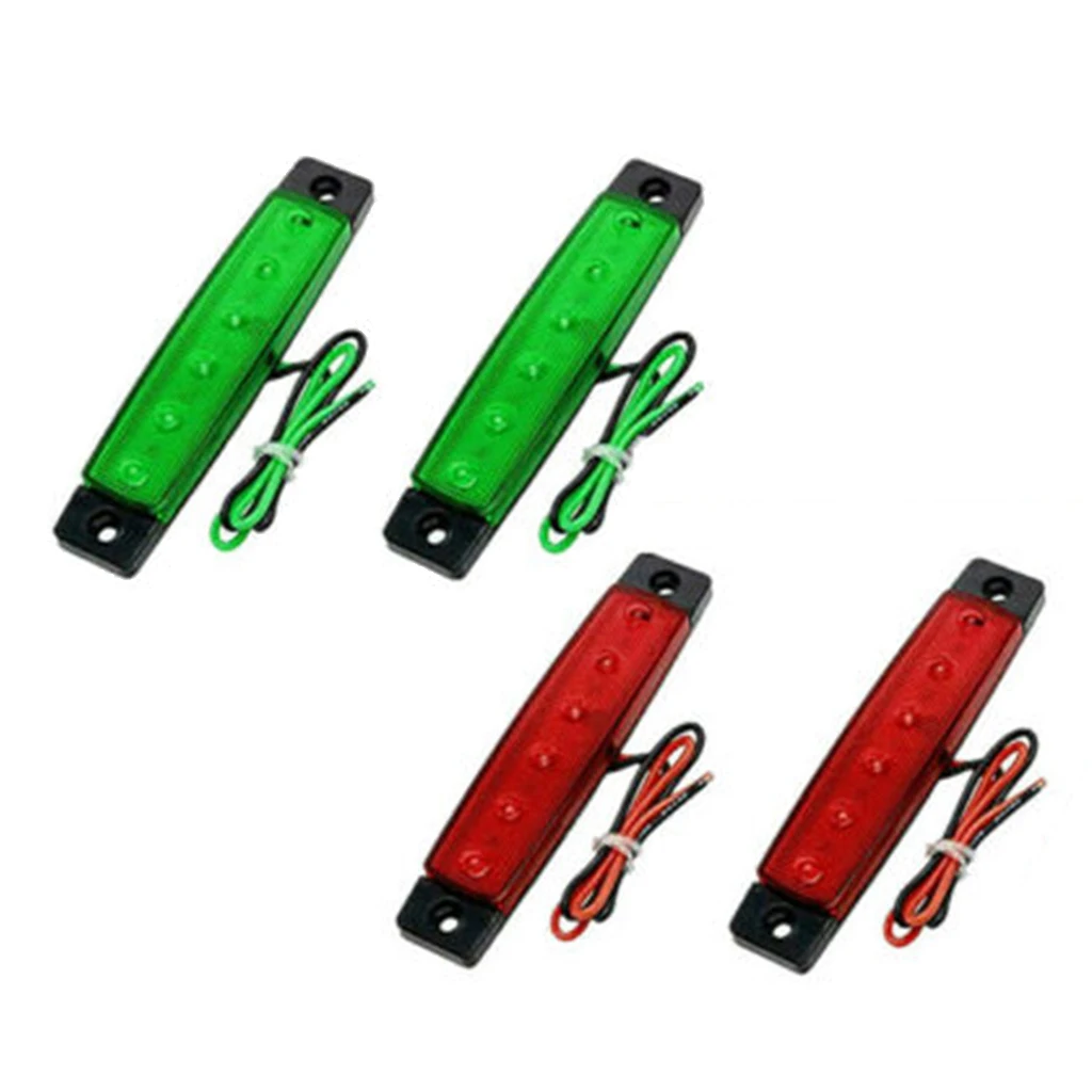 4 × LED Marine Bow Boat Yacht Navigation Lights Green Red Stern Light DC-12V