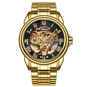 

Fngeen Water Resistant Stainless Steel Watch Automatic Mechanical Men Watch Luxury Full Steel Quartz Clock Relogio Feminino