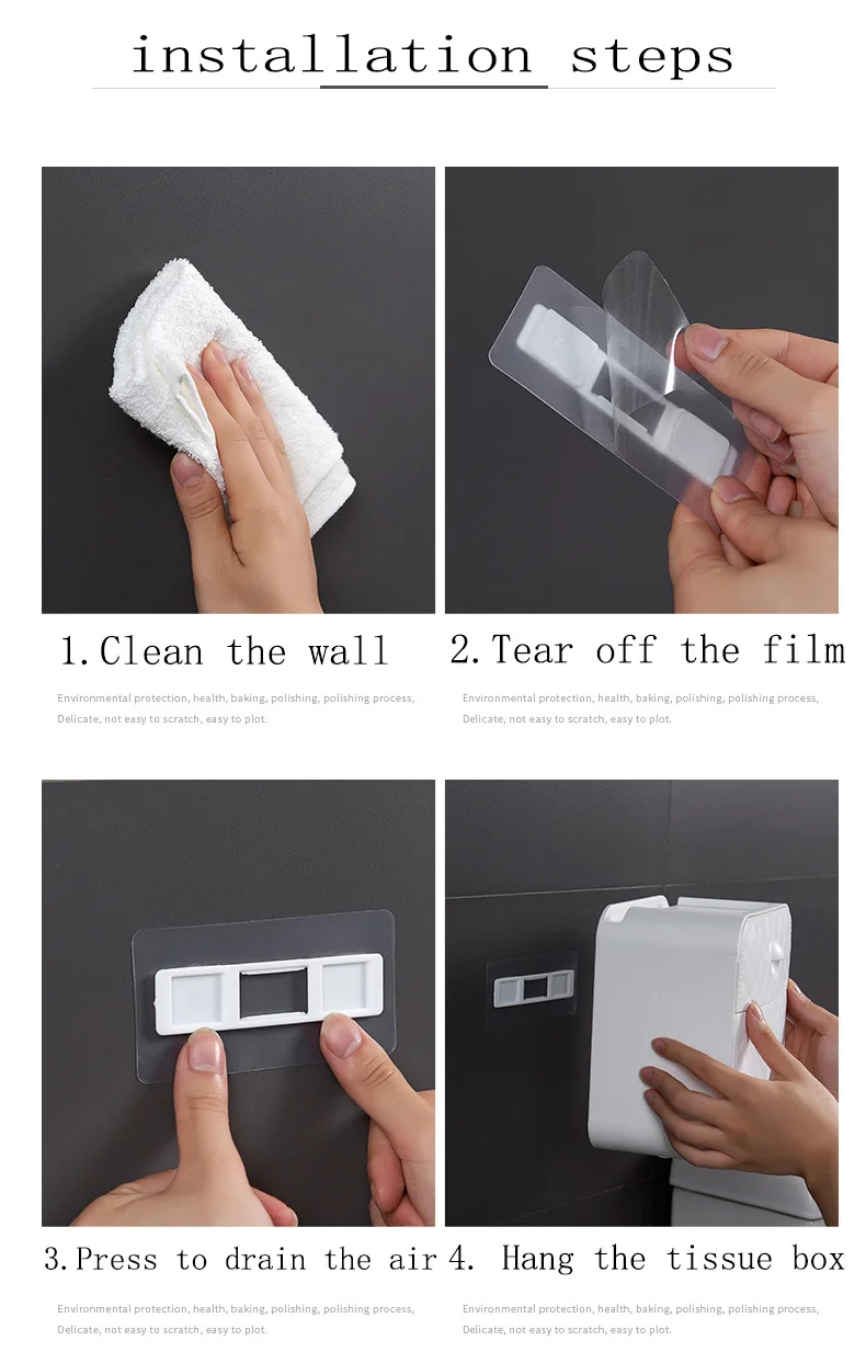 Waterproof Wall Mount Papel Higiênico Prateleira, suporte