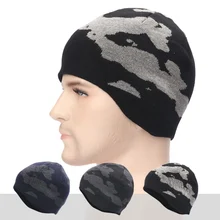 

Winter Warm Hats Women Men Knitted Beanie Cap Windproof Thick Double Layer Thermal Sports Skiing Cycling Cap Brimless Bonnet