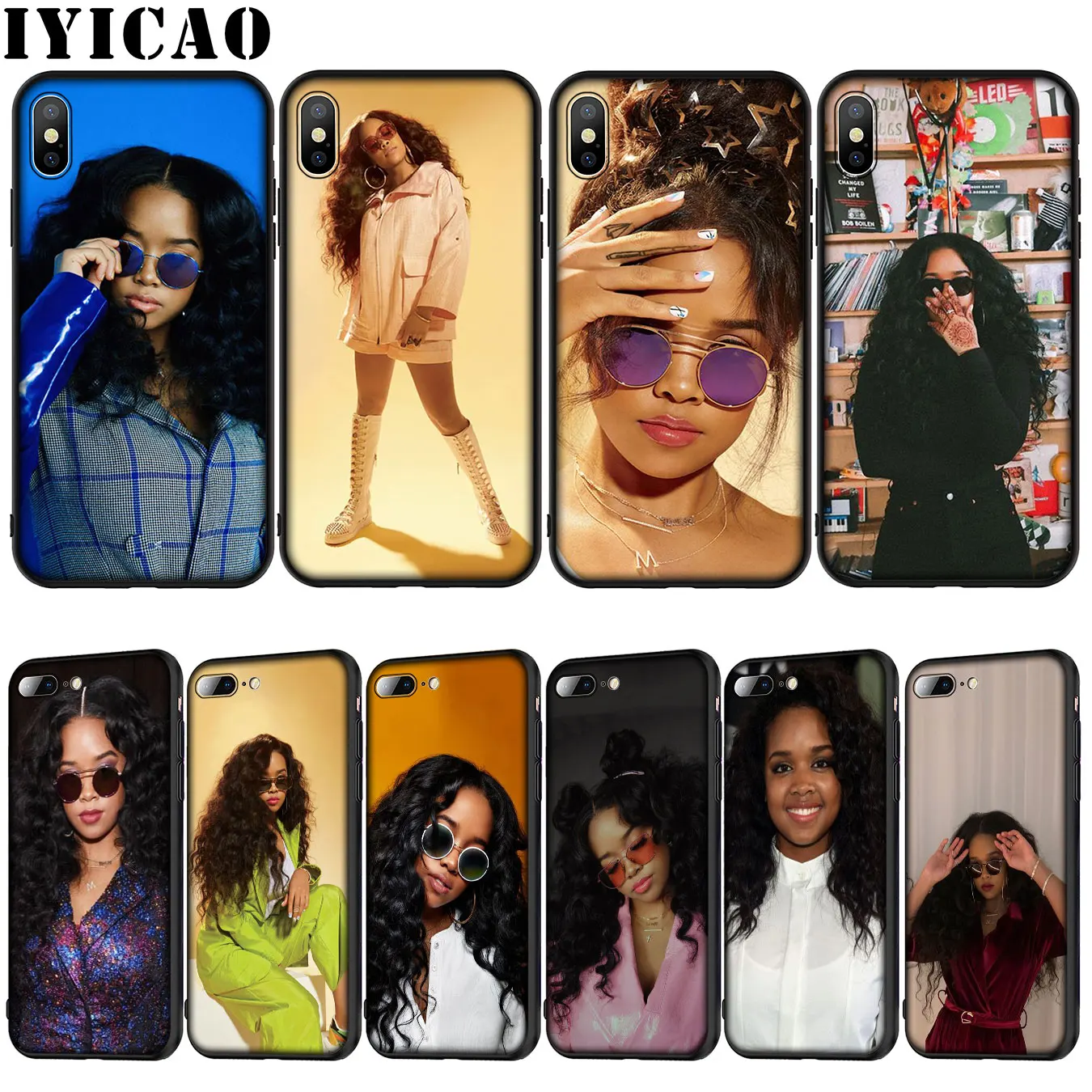

IYICAO H.E.R Soft Silicone Cover Case for iPhone XR X XS 11 Pro Max 10 6 6S 7 8 Plus 5 5S SE Phone Case