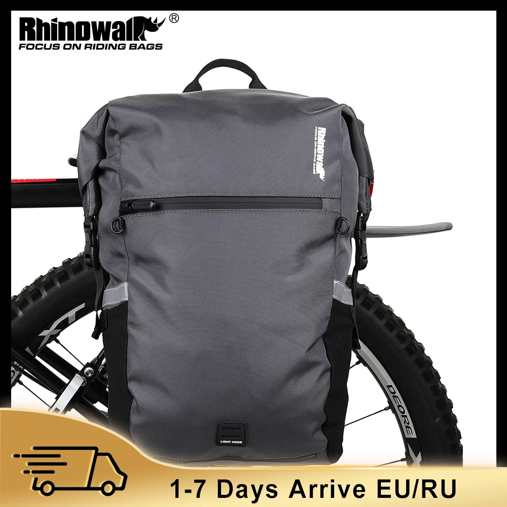 Rhinowalk bolsa multifuncional para bicicleta, bolso impermeable para  asiento trasero de bicicleta, mochila de Motor, equipaje, bolsa de  ciclismo, 24L|Maletas y cestas de bicicleta| - AliExpress