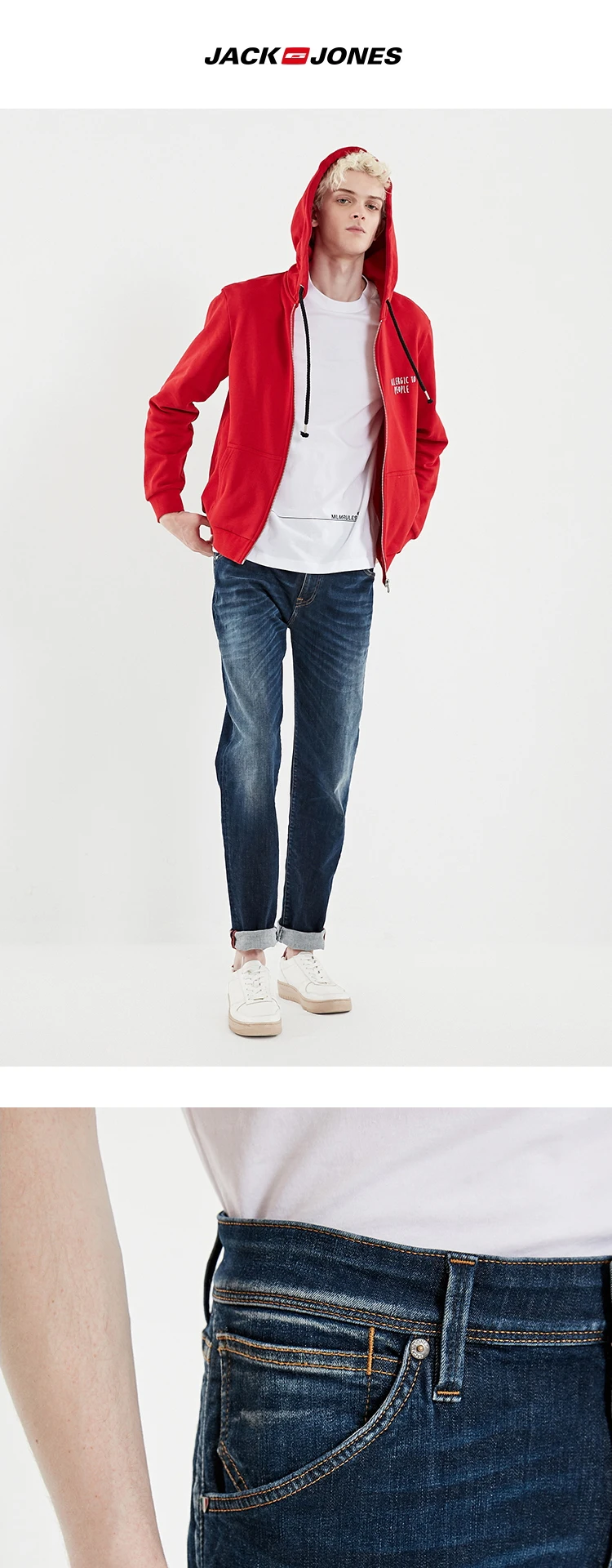 JackJones мужские хлопковые Стрейчевые джинсы, джинсовые штаны, мужская одежда 219132548