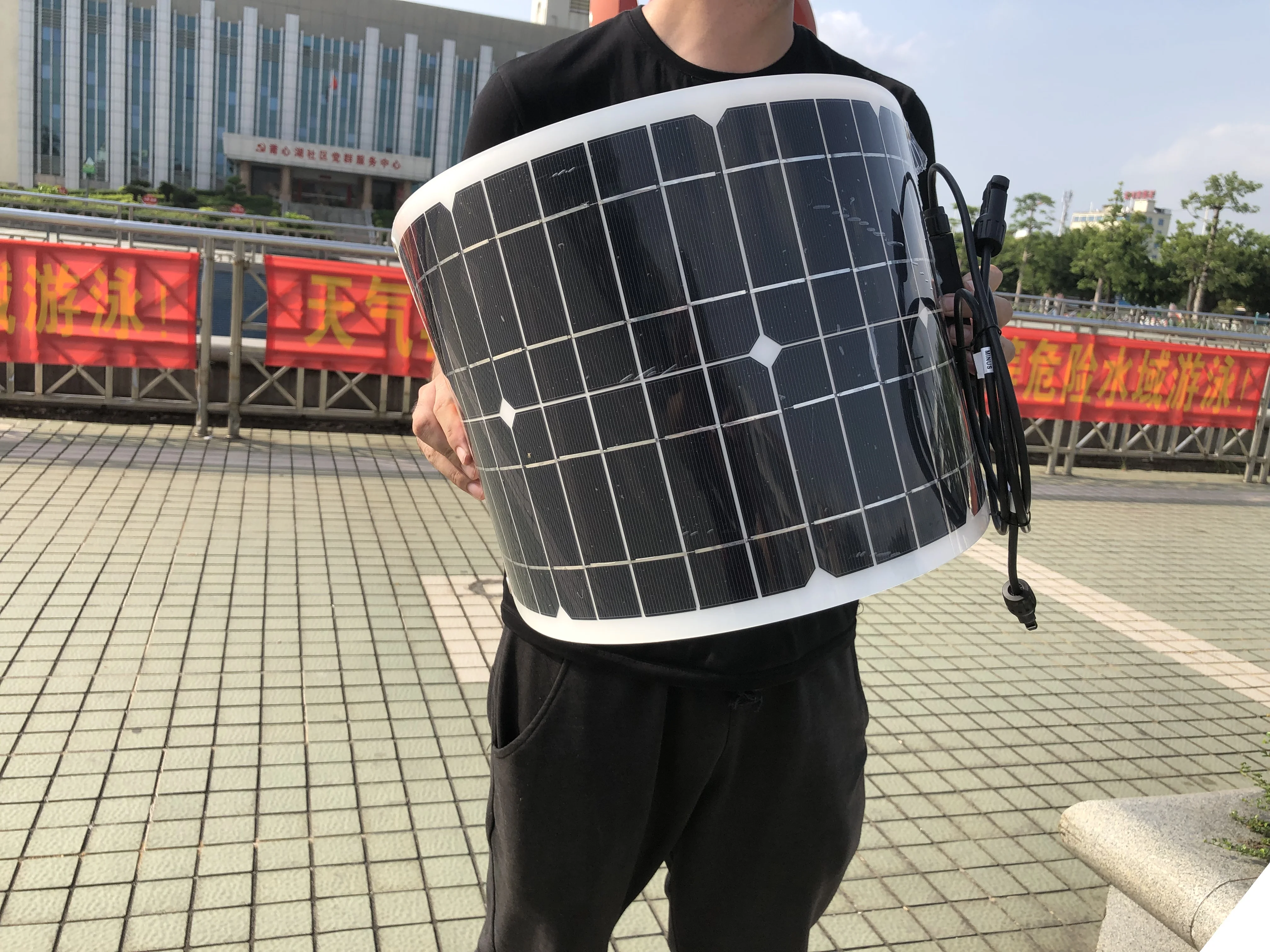 

HannMall Flexible Solar Panel Plate 12V 25W Solar Charger for Car Battery Charging 18V Monocrystalline Cell Module For House