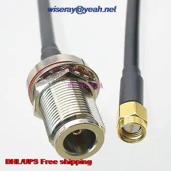 

DHL/EMS 50 pcs Cable 20inch N female bulkhead to SMA male plug KSR195 RF Pigtail jumper cable with one year warranty-A2