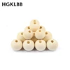 HGKLBB Natural Ball Wooden Beads 5~30MM Eco-Friendly Round Loose Spacer beads for Jewelry making bracelet Craft DIY Accessories ► Photo 1/6