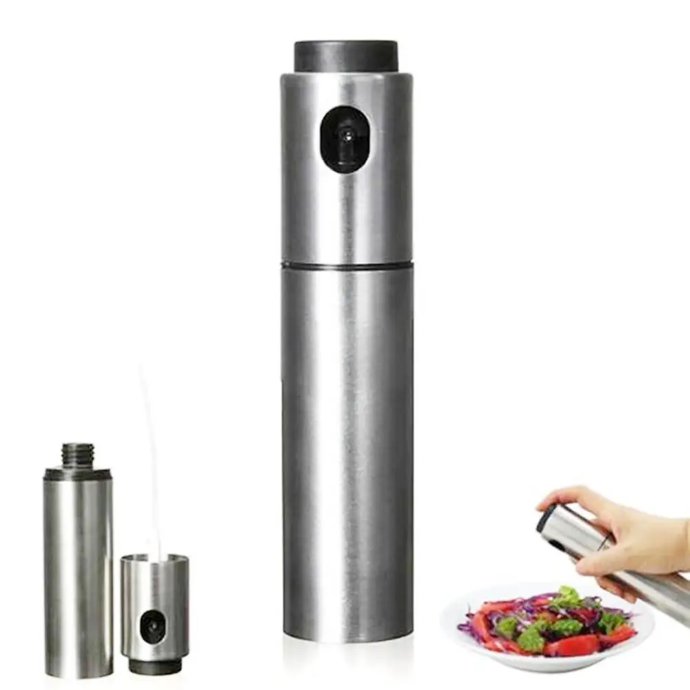 

Kitchen Gadgets 100ml Stainless Steel Vinegar Oil Bottle Sprayer Dispenser BBQ Sprayer Kitchen Cooking Tool hot 2019