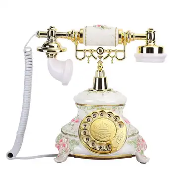 

Rotating Dial Antique Telephones Retro Country Style Vintage Handset Landline Home Fixed Desk Phone New
