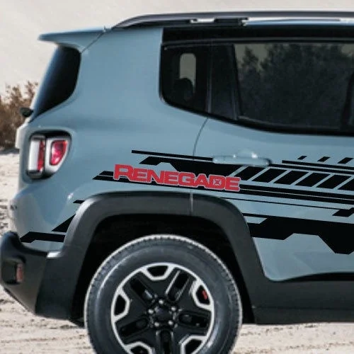 Для 2x для Jeep Renegade логотип техническая полоса гранж Графический виниловая наклейка стикер