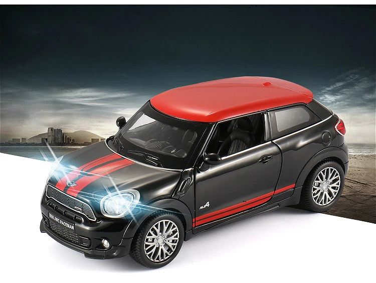 Литой автомобильный вентилятор, вы мини JCW PACEMAN моделирование, оригинальная Заводская модель автомобиля, детская игрушка, коллекция подарков, мебель