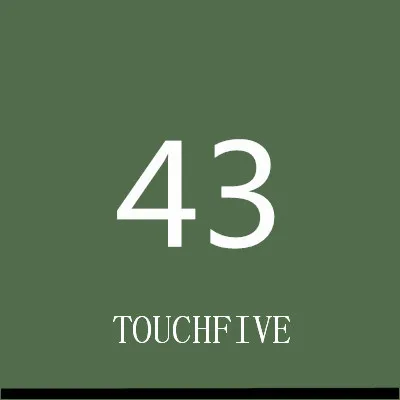 TOUCHFIVE 168 цветов одиночные художественные маркеры кисти ручки для эскиза на спиртовой основе маркеры двойная голова манга Рисование ручки художественные принадлежности - Цвет: 43-deep olive green