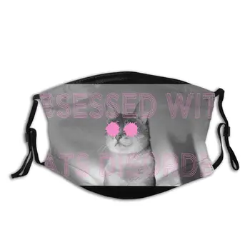 

protective mask with filter Obsessed With Cats Disorder Kitty anti dust PM2.5 reuse adult teen child girl