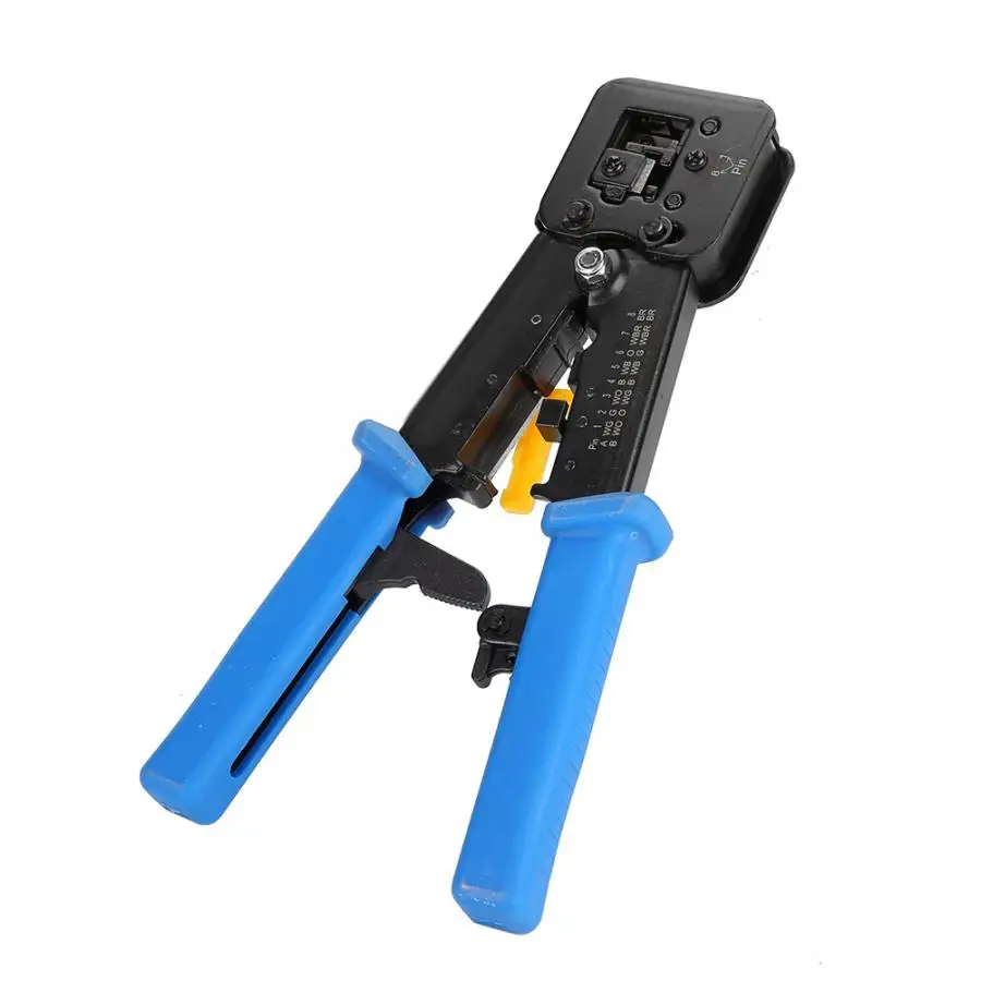 RJ45 6P 8P сетевые плоскогубцы многофункциональные ножницы пирсинг Хрустальная головка обжимные плоскогубцы(синий