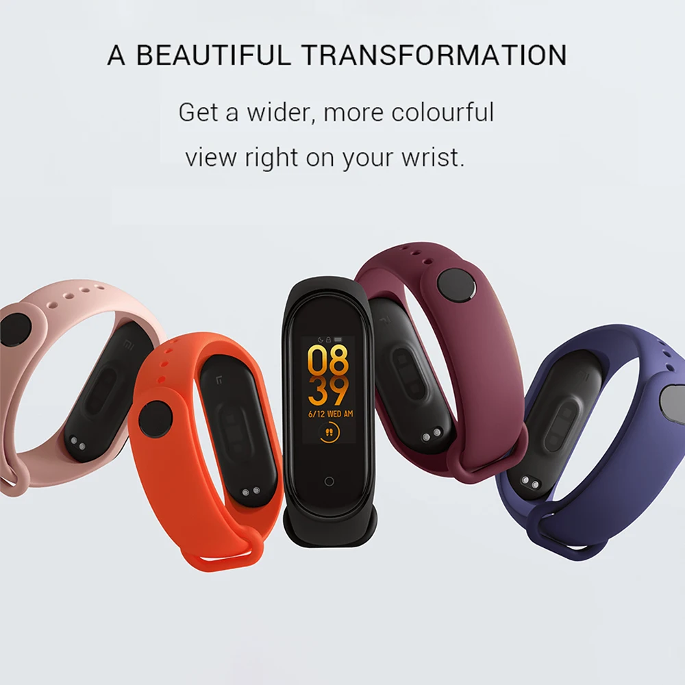 Xiaomi Mi Band 4 фитнес-браслет AMOLED цветной экран браслет BT 5,0 135 мАч водонепроницаемый пульсометр