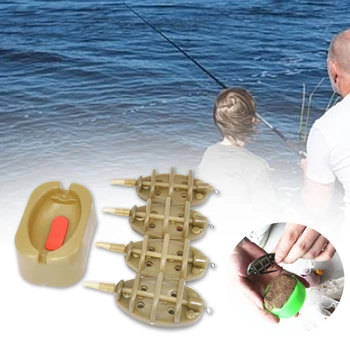 

Practical Easy Apply Portable Tools Flat Method Outdoor Inline Feeder Durable Carp Fishing Bait Thrower Mold Sturdy Accessories