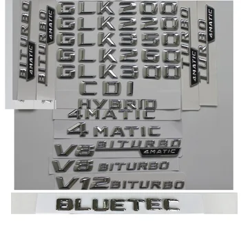 

3D Chrome Letters For Mercedes Benz X204 GLK180 GLK200 GLK220 GLK250 GLK280 GLK300 GLK320 GLK350 GLK400 CDI BLUETEC Emblems