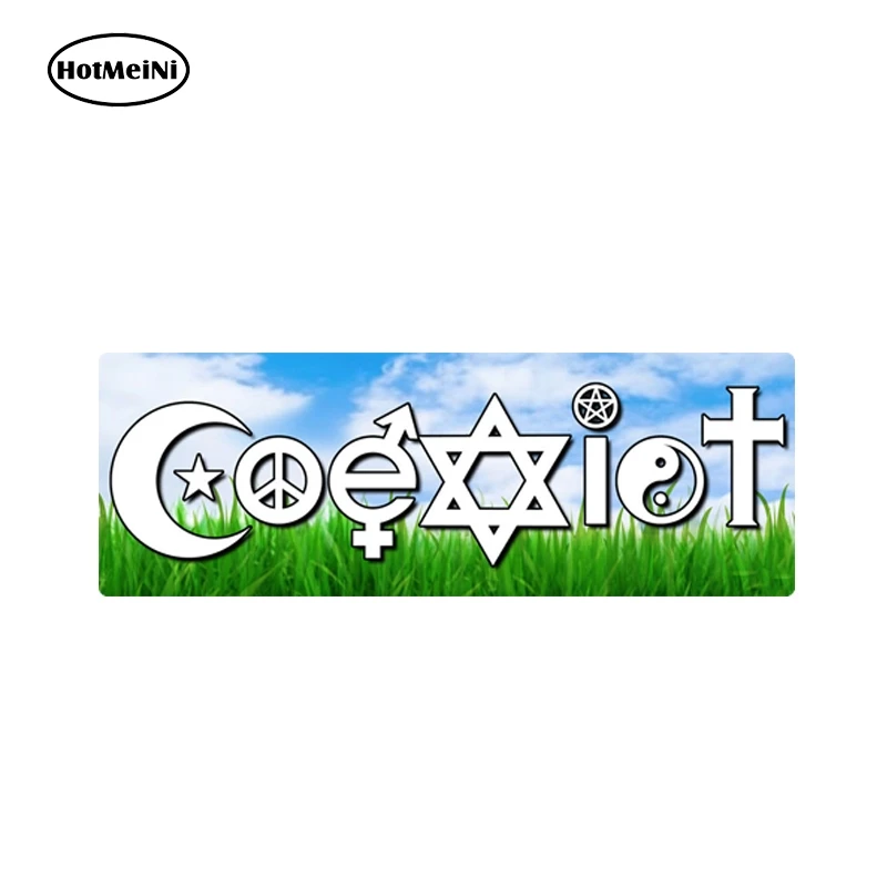HotMeiNi 15 см x 5 2 COEXIST Grass Heaven RAINBOW BG наклейка на автомобильный бампер для грузовика
