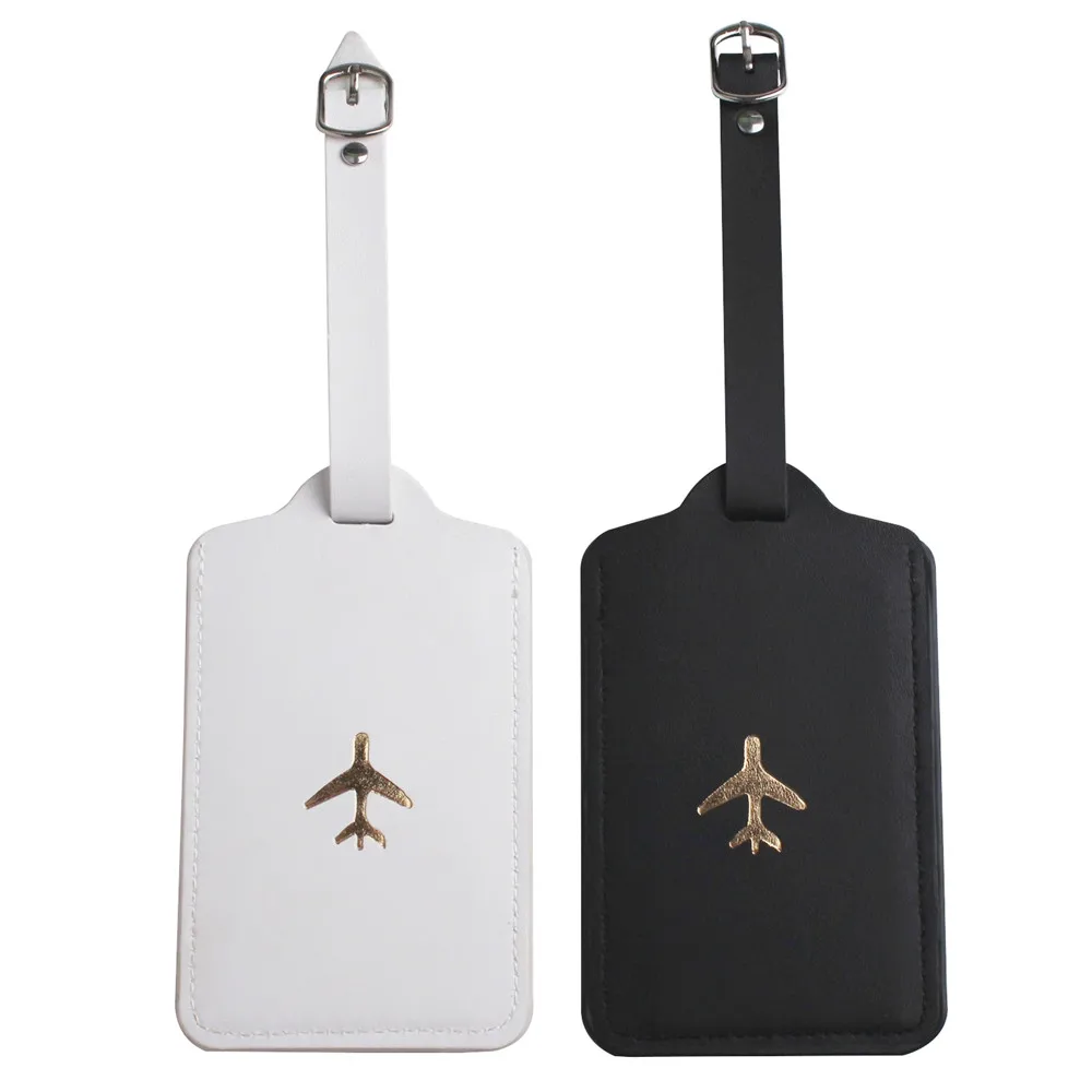 Zoukane Leather Suitcase Luggage Tag Label Bag Pendant Handbag Portable Travel Accessories Name ID Address Tags LT42 afbeelding