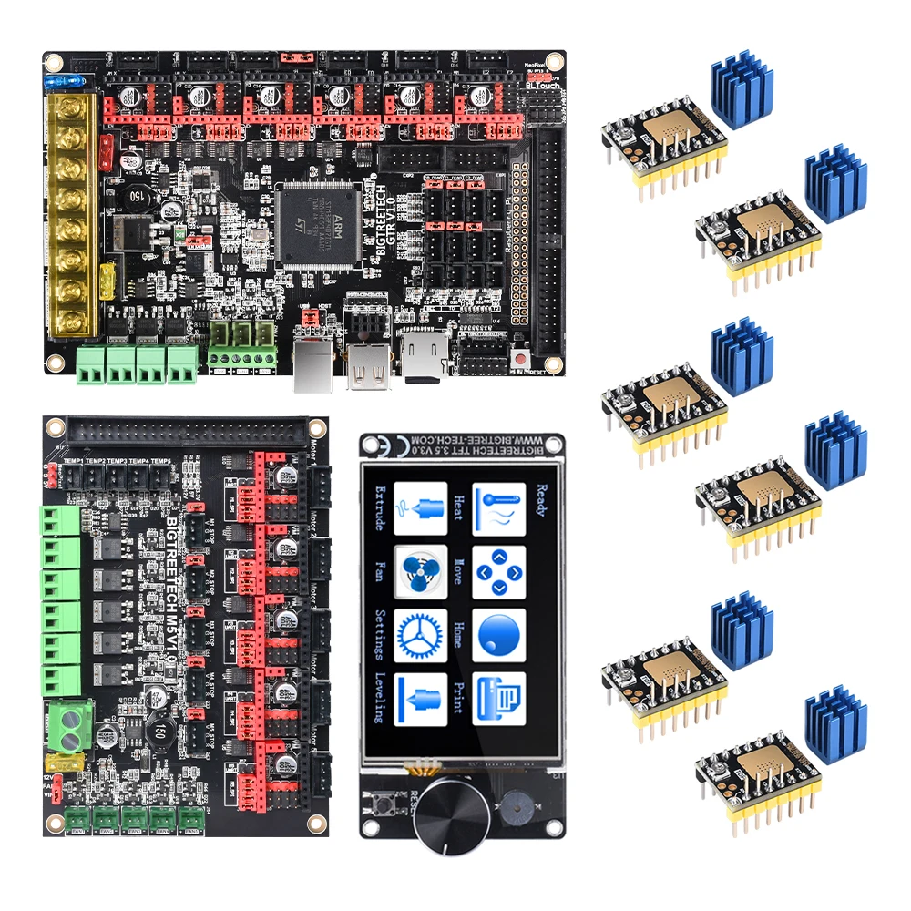 Материнская плата BIGTREETECH GTR V1.0 32 бит расширения Dual Z M5 TFT35 V3.0 сенсорный экран TMC2209