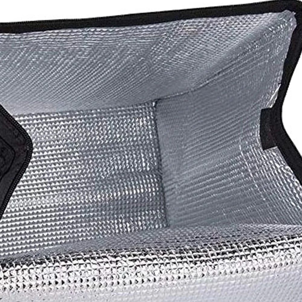 2pcs Free Standing Reinforced Bottom Large Capacity Zipper Closure Insulated Grocery Bags Washable Foldable Reusable Heavy Duty