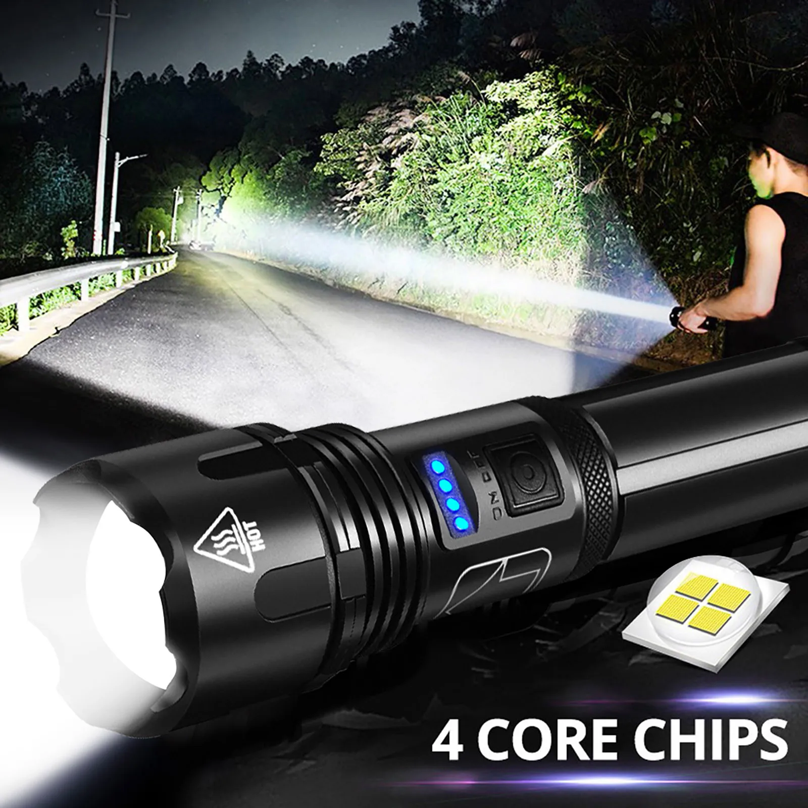 Новые фонарики мощный светодиодный фонарик Xhp50 Usb перезаряжаемая