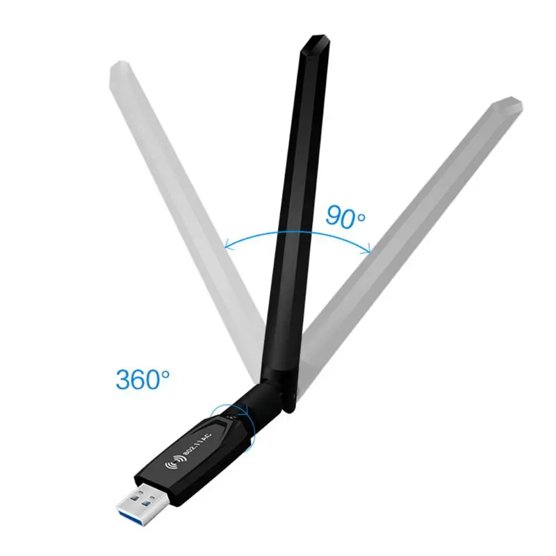1200 Мбит/с Wifi адаптер для ПК 2,4G/5G USB 3,0 двухдиапазонный беспроводной сетевой адаптер
