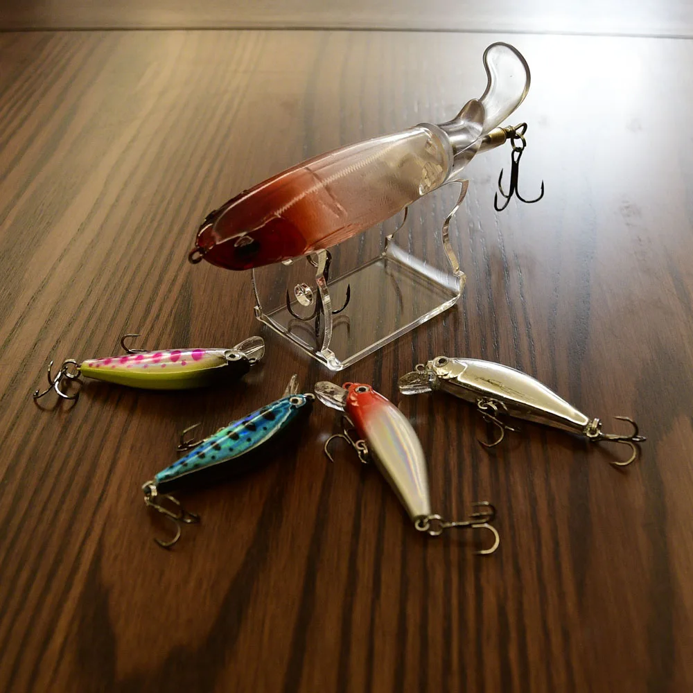 Lure Holder Acrylic Fishing Lure Display Stands - Clear Easels For Larger Baits & Tackle Storage Lure Storage Lure Holder Acrylic Fishing Lure Display Stands - Clear Easels For Larger Baits & Tackle Storage Lure Storage