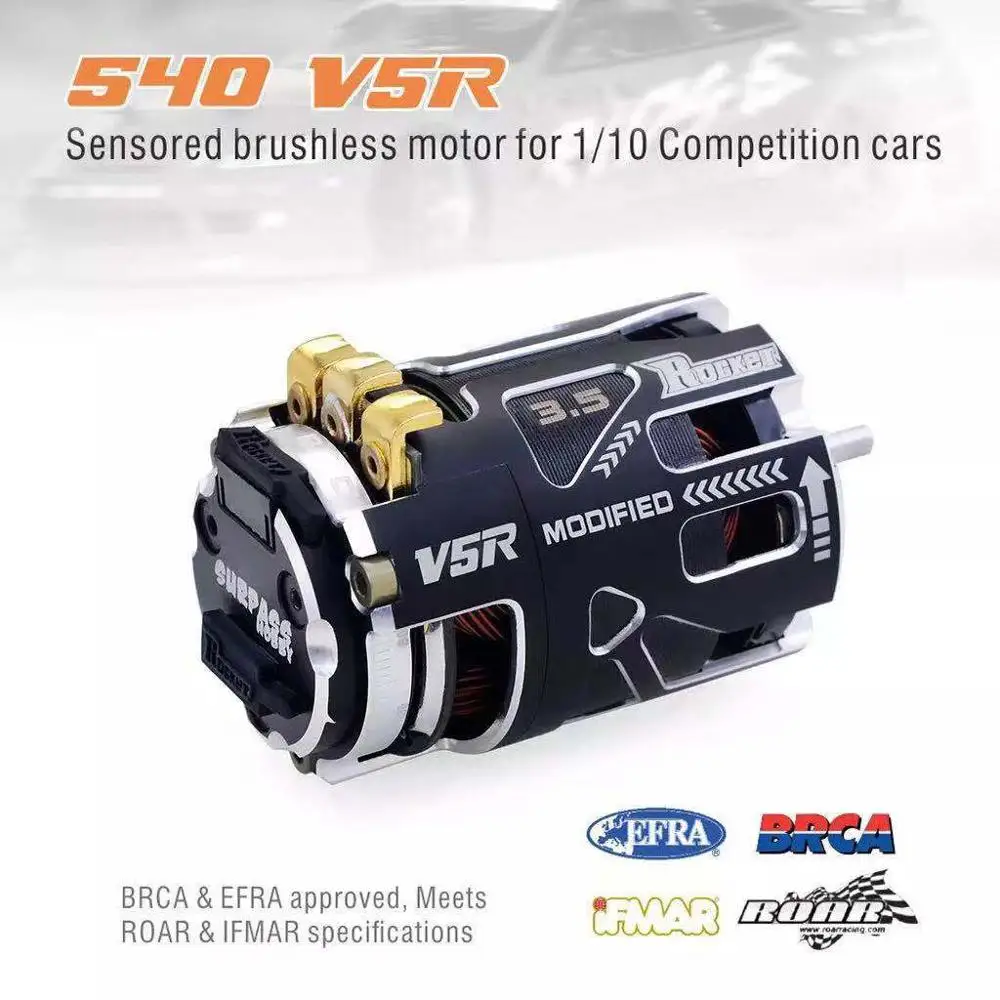 

Rocket 540 V5R 3.5T 4.5T 5.5T 6.5T 7.5T 8.5T 9.5T 10.5T 13.5T 17.5T 21.5T 25.5T Sensored Brushless Motor for Modified Spec Stock