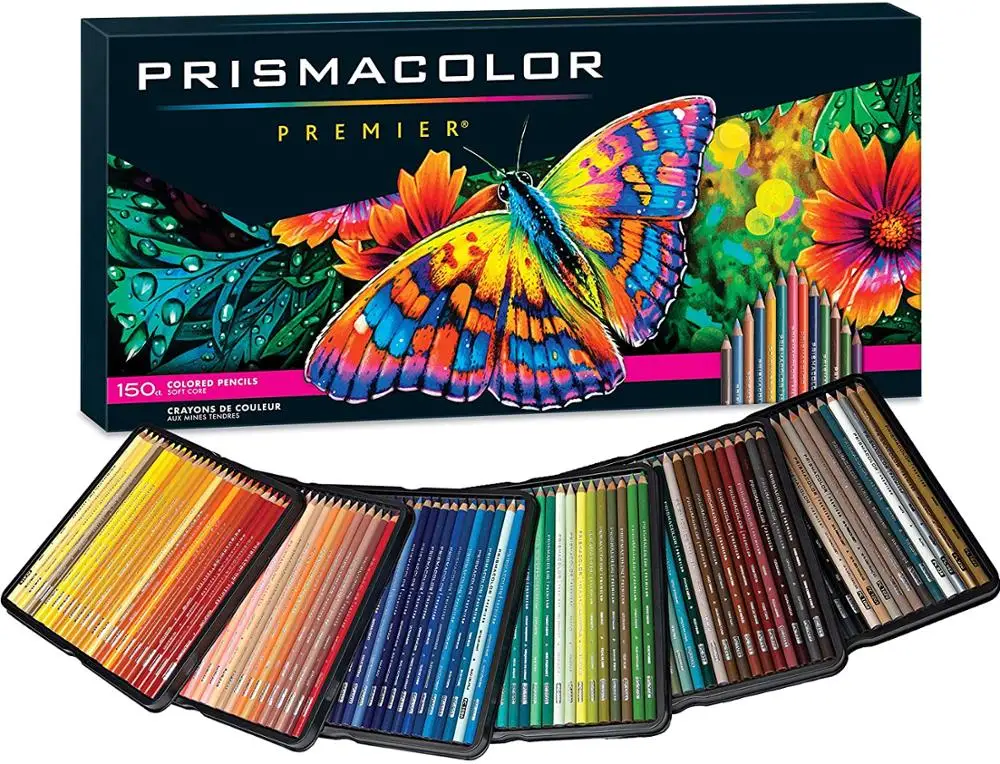lapis de cor USA Sanford Prismacolor Premier 150 colors oil color pencil 3.8MM soft core for design hand drawing painting | Канцтовары