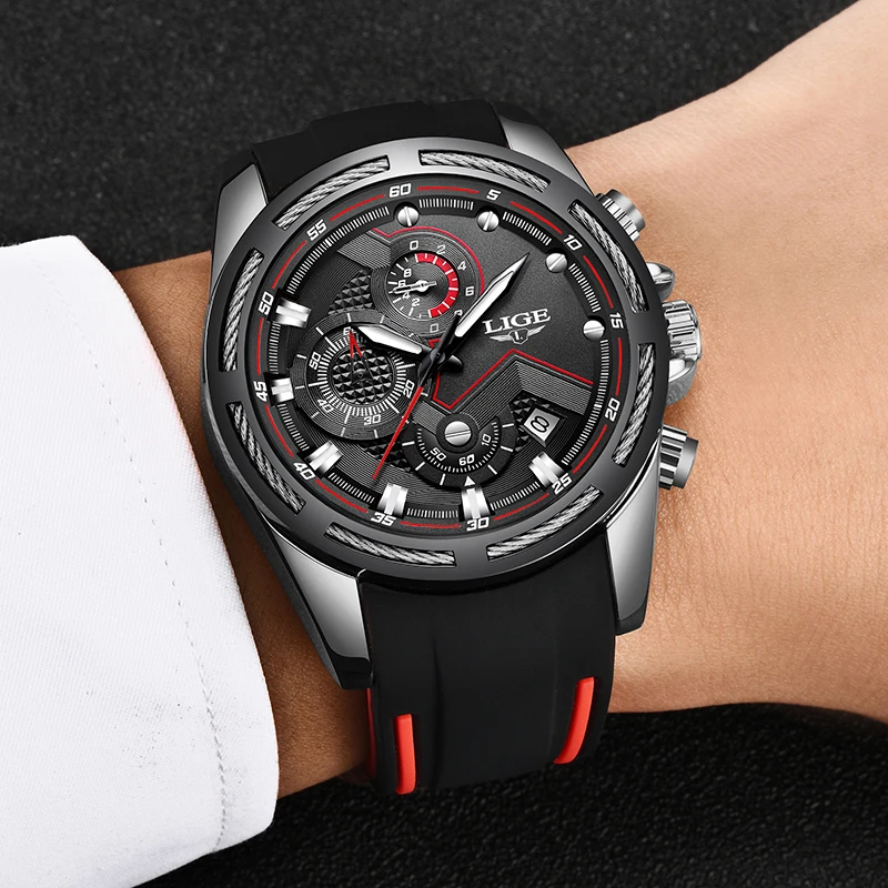Relogio Masculino Lige New Watch Men Sport Quartz Watch Original Brand Mens Watches Stainless-3