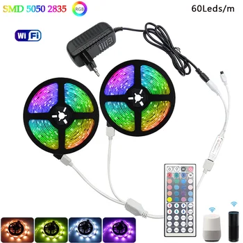 

LED Strip Light 5M 10M 15M Waterproof RGB5050 2835 Ribbon DC12V 5M 60LEDs RGBW White Warm White Red Green Blue RGBWW Decoration