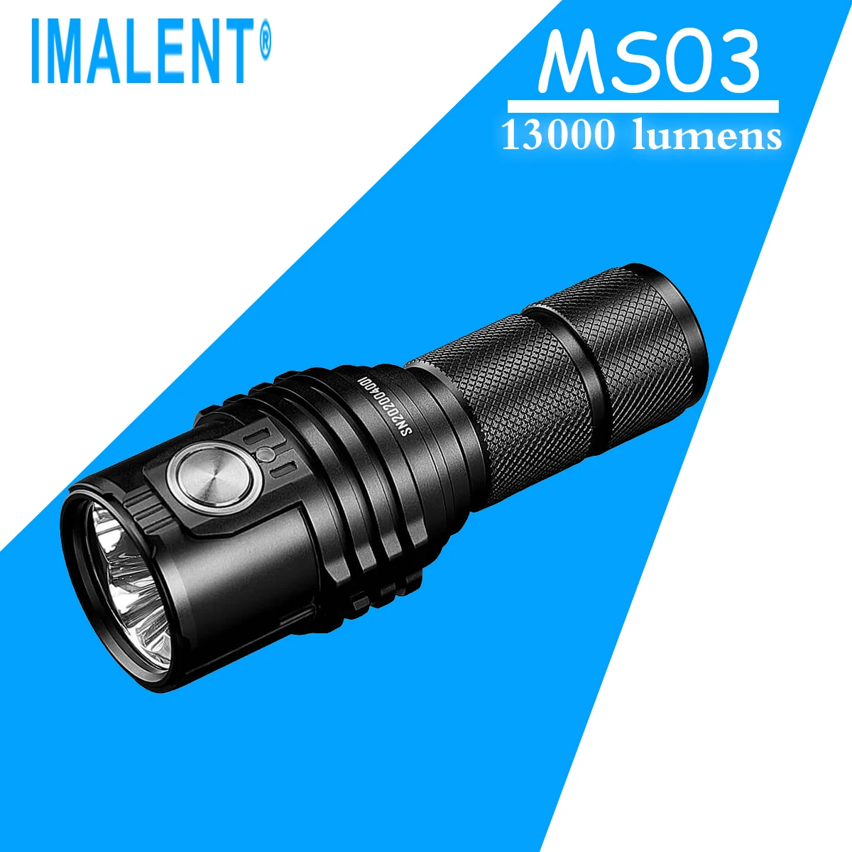 Imalent-ハイパワーLED懐中電灯ms03,タイプc,充電式,21700