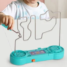Juguete de choque eléctrico para niños, juego educativo de laberinto eléctrico táctil para fiesta, divertido juego de experimentos de ciencia, juguetes para niños, regalo