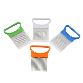 

Multi-purpose Onion Cutter Stainless Steel Plastic Vegetable Slicer Tomato Cutter Metal Meat Needle Kitchen Accessories Gadgets