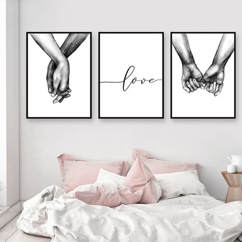 Настенный плакат с надписью Hand Love | Дом и сад