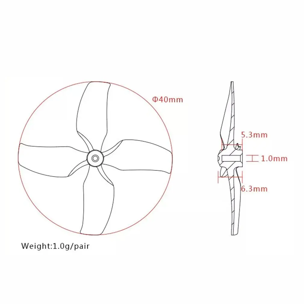 10 пар в комплекте; LDARC 1545 40 мм 4 Лопасти пропеллера 1,0 мм концентратор вращение по часовой стрелке и против набор реквизита для крошечные 7 7X Snapper7 Mobula7 мусорная корзина дрона с дистанционным управлением Запчасти