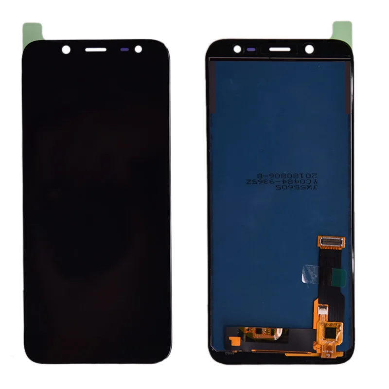 J600 ЖК-экран для samsung Galaxy J6 J600 J600F J600G J600Y ЖК-дисплей кодирующий преобразователь сенсорного экрана в сборе - Цвет: Черный