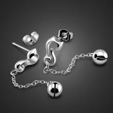 Богемные простые подлинные серебряные серьги для женщин, маленькие серьги-гвоздики для девушек. Сережки кошки ювелирные изделия подарок на день рождения