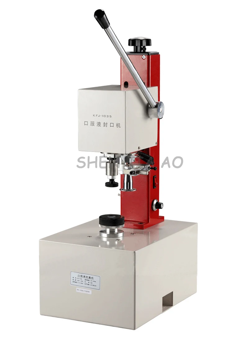KFJ-1035 Oral Liquid Lock Cover Seal Machine Manual Oral Liquid Prick Machine Pe