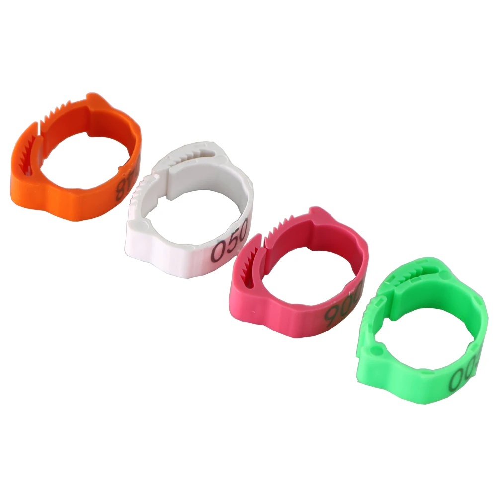 Chicken Foot Ring 30PCS Adjustable Size Poultry Leg Digital Label Buckle Ring 6 Colors Plastic Chick Duck Goose Farm Equipment bird foot rings birds foot rings
