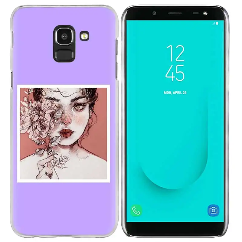 Грустно аниме девочка заблокированном экране чехол для samsung Galaxy A50 A80 A70 A60 A40 A30 A20 A20e A10 A9 A7 A6 плюс Note 8 9 10 Pro