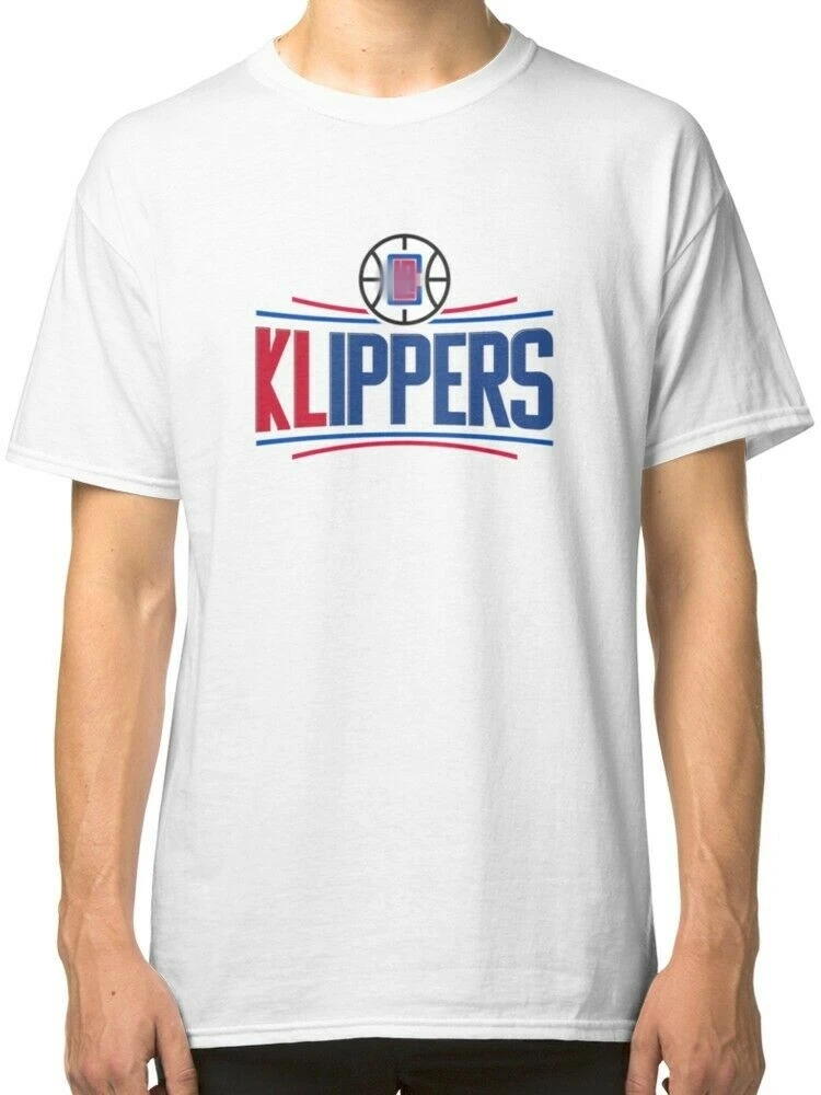 Kawhi Leonard Clippetrs Logo Men's White T-Shirt Round Style Tees Custom Jersey t shirt | Мужская одежда