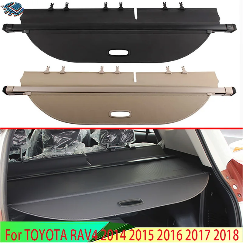 

For TOYOTA RAV4 2014 2015 2016 2017 2018 Aluminum+Canvas Rear Cargo Cover privacy Trunk Screen Security Shield shade Accessories