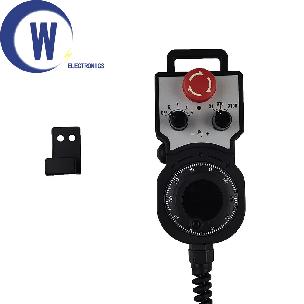 CNC 4/5/6-axis MPG Pendant Handwheel Manual Pulse Generator with Emergency Stop For FANUC System