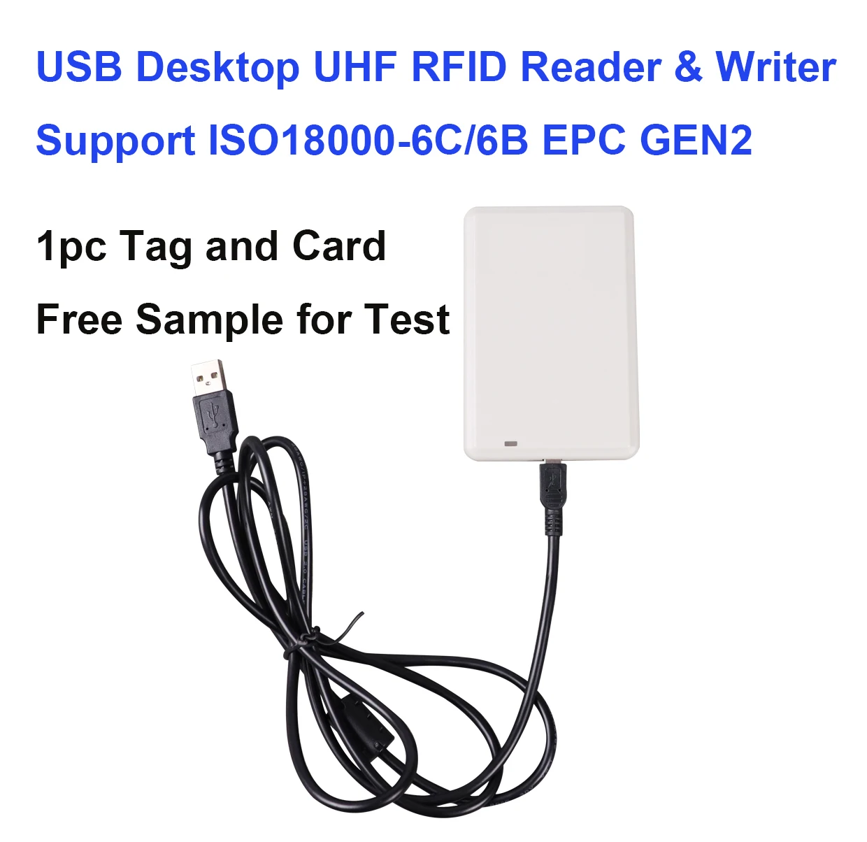 

NJZQ Iso18000-6C Desktop Reader Writer UHF RFID Card Issuer 865-868Mhz 902-928Mhz Non‑Contact Electronic Tag Access Control