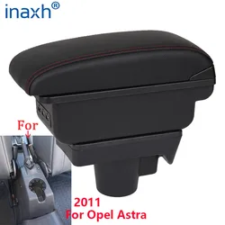 Para opel astra caixa de apoio de braço para opel astra h carro braço 2008 2011 detalhes interiores remontagem acessórios do carro caixa de armazenamento usb