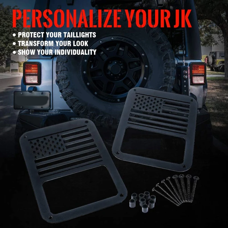 Автомобильный задний светильник, защитные накладки для 2007- Jeep Wrangler JK, неограниченное количество аксессуаров-1 пара