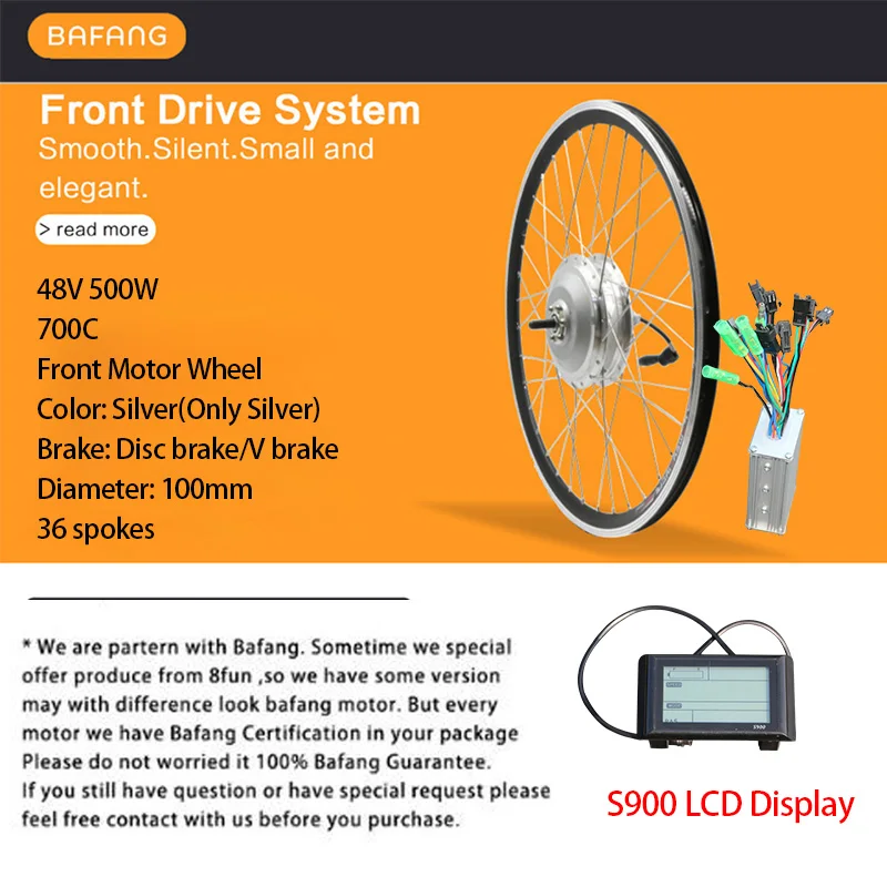 700C 48V 500W S900 Bafang 8fun Мотор колеса 36 V/48V500W концентратор Электрический Бесколлекторный двигатель Планетарная втулка для 26 дюймов 700C велосипед электровелосипед велосипед двигатель E велосипед - Цвет: 700C 48V 500W S900